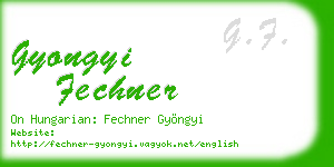 gyongyi fechner business card